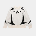 Y2K Stars Knitted Sweater - Grey