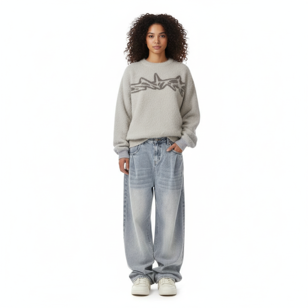 'Tribal' Knitted Sweater - Black