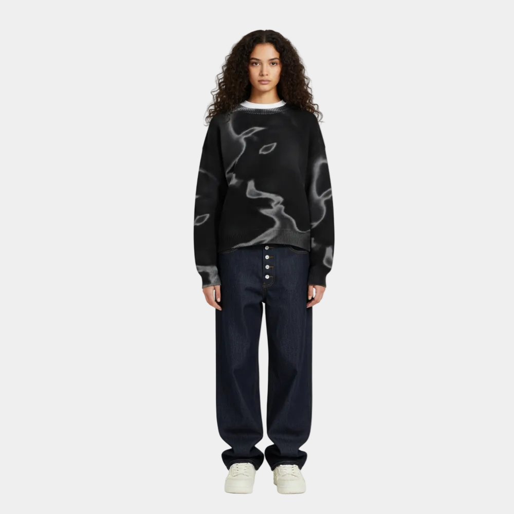 Denim Baggy Pants - Black