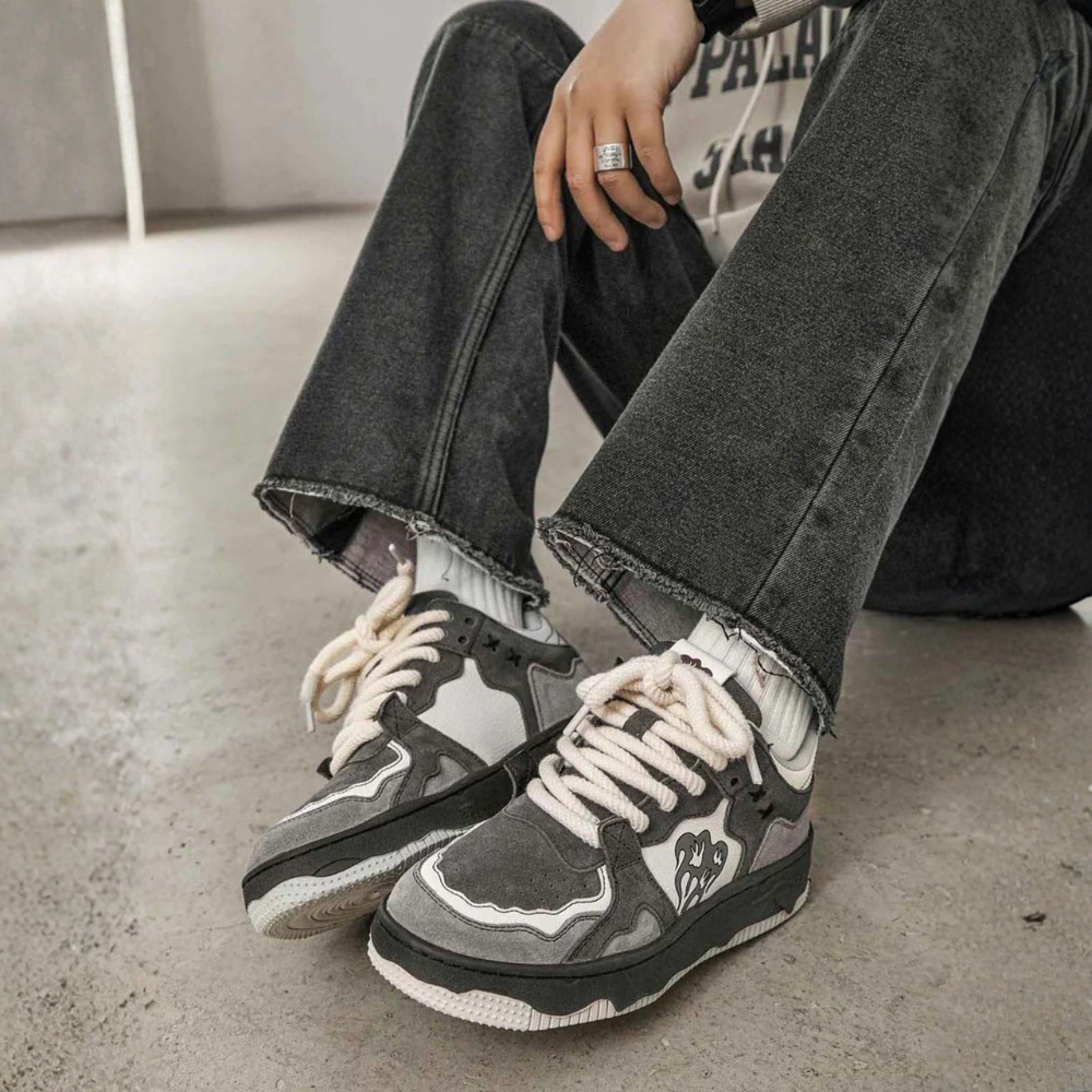 Monochrome Heavy-Duty Sneakers