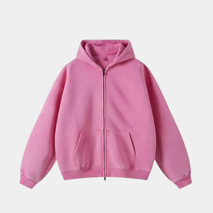 Heavyweight Zipped Hoodie - Purple