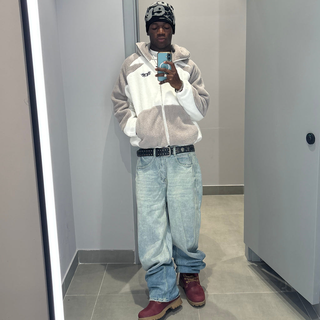 DCRB White Washed Baggy Denim Jeans