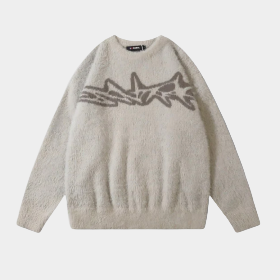 'Tribal' Knitted Sweater - Black