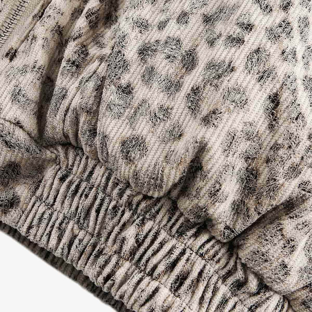 Cotton Cheetah Print Mink Fur Hooded Jacket - 2270